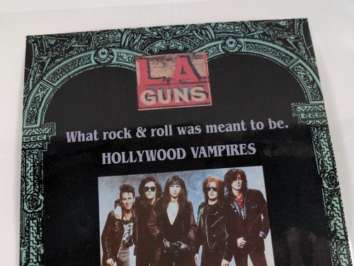 1991 L.A. Guns Hollywood Vampires Album Promo Ad Vintage Rock Music Promotion - Picture 3 of 6