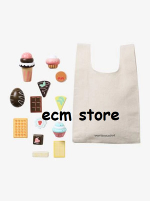 VERTBAUDET - Sac De Gâteaux Et Chocolats En Bois Idéal Dinettes 13 Pièces / EBOY