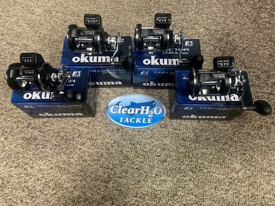 4PK OKUMA CONVECTOR CV-20D LINECOUNTER TROLLING REELS WALLEYE CRAPPIE TROUT