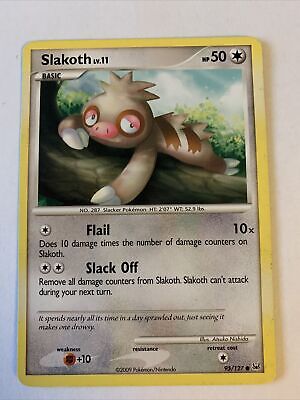 Pokemon Slakoth Card 95/127 HP50 Basic LV11 Flail Slack Off Pokemon Slakoth Card 95/127 HP50 Basic LV11 Flail Slack Off