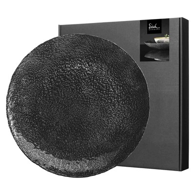 Eisch Sen Black Teller ø 32 cm Schwarz im Geschenkkarton