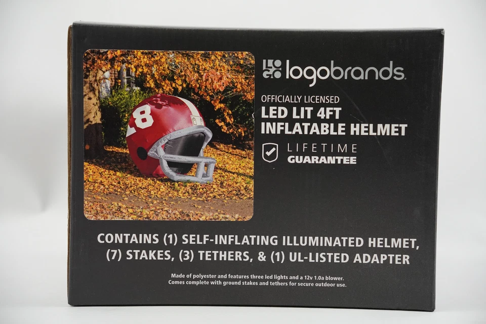 Casco inflable Alabama Crimson Tide Logo Marcas Licencia Oficial NCAA 4' Foto 4 de 4