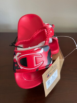 Boys' Toddler Slide Sandals Champion IPO Camo~Scarlet/Multi~Size