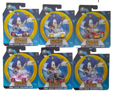 SONIC THE HEDGEHOG 2025 UK EXCLUSIVE SET OF 6 7cm PULL-BACK CARS