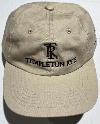 Templeton Rye Hat Cap The Good Stuff Whiskey Strapback Tan Embroidered Name Logo