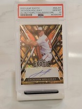 Jackson Holliday Auto 2023 Leaf Exotic Butterfly Kaleidoscope #/2 PSA 10 Pop 1