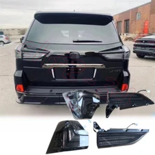 New For Lexus LX570 16-2021 Tail Lights Assembly Smoke Black LED Dynamic Signal