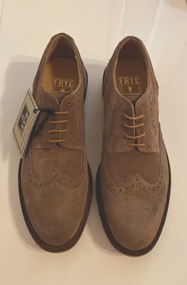 Frye Jim Wedge Wingtip Suede Oxford Grey Leather Shoes Men\'s Size 11 Blue Laces Frye | Shoes | Frye Jim Wedge Wingtip Suede Oxford Grey Gray  main image 4