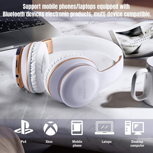 Wireless Bluetooth 5.3 Pro Gaming Headset W/Mic For Gamer PC PS4 PS5 Headphones - Picture 10 of 54