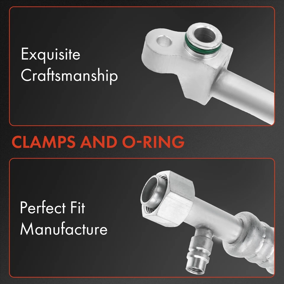 2x Línea de succión y descarga de aire acondicionado para Toyota Tacoma 2001 2002 2003 2004 2,4 L 2,7 L Foto 3 de 4