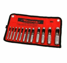 12 Piece Hollow Hole Punch Tool Set - Gasket Sheet Metal Leather Vinyl Plastic