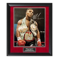 Mike Tyson Signed Autographed 16x20 Photo Framed to 20x24 NEP