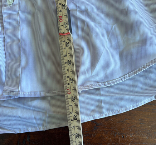 New STEVEN ALAN Reverse Seam Cacao Stripe Long Sleeve Button Up Shirt XL - Picture 7 of 9