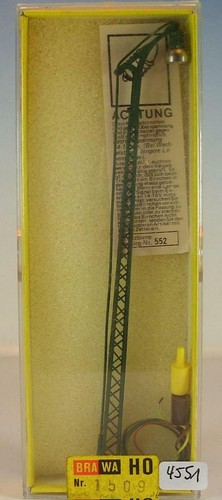 Lámpara de mástil de rejilla BRAWA escala H0 n.º 1509 embalaje original #4551 | Condition: Gebraucht