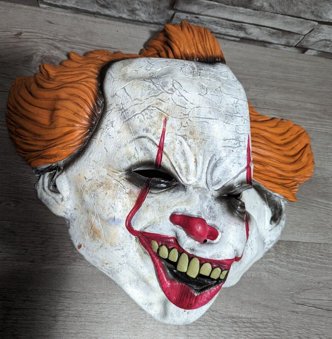 IT Pennywise Scary Latex Halloween Half Mask Clown Horror Prop Creepy