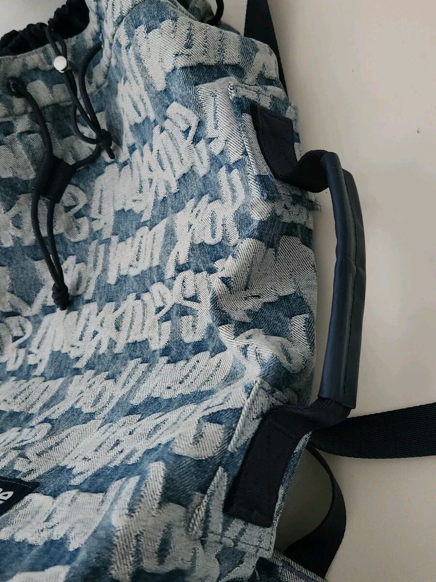 SS22 Supreme Fat Tip Jacquard Denim Backpack bag Blue | eBay