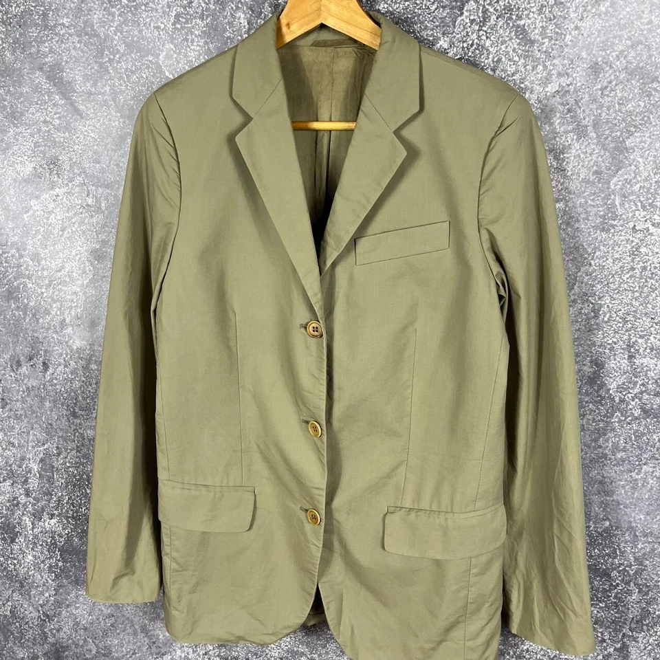 Blazer Helmut Lang Mujer Algodón 3 Botones Vintage Beige Talla 42 Foto 2 de 4