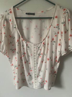 Notebuk Floral Short Sleeve Top - Size XL Junior