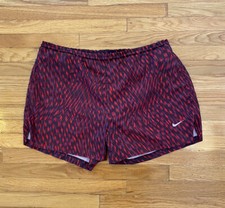 VTG 90s Nike Abstract Running Shorts SZ L Mens Lined Athletic Baggies 37-40"
