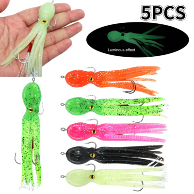 13 fishing octopus lure 5pcs Octopus Swimbait 23g Soft Fishing Bait Skirt Tail Fishing Lure  Saltwater