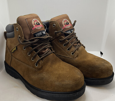 BRAHMA Mens 10.5 Beige Suede Leather Waterprf Work Safety  display picture 2