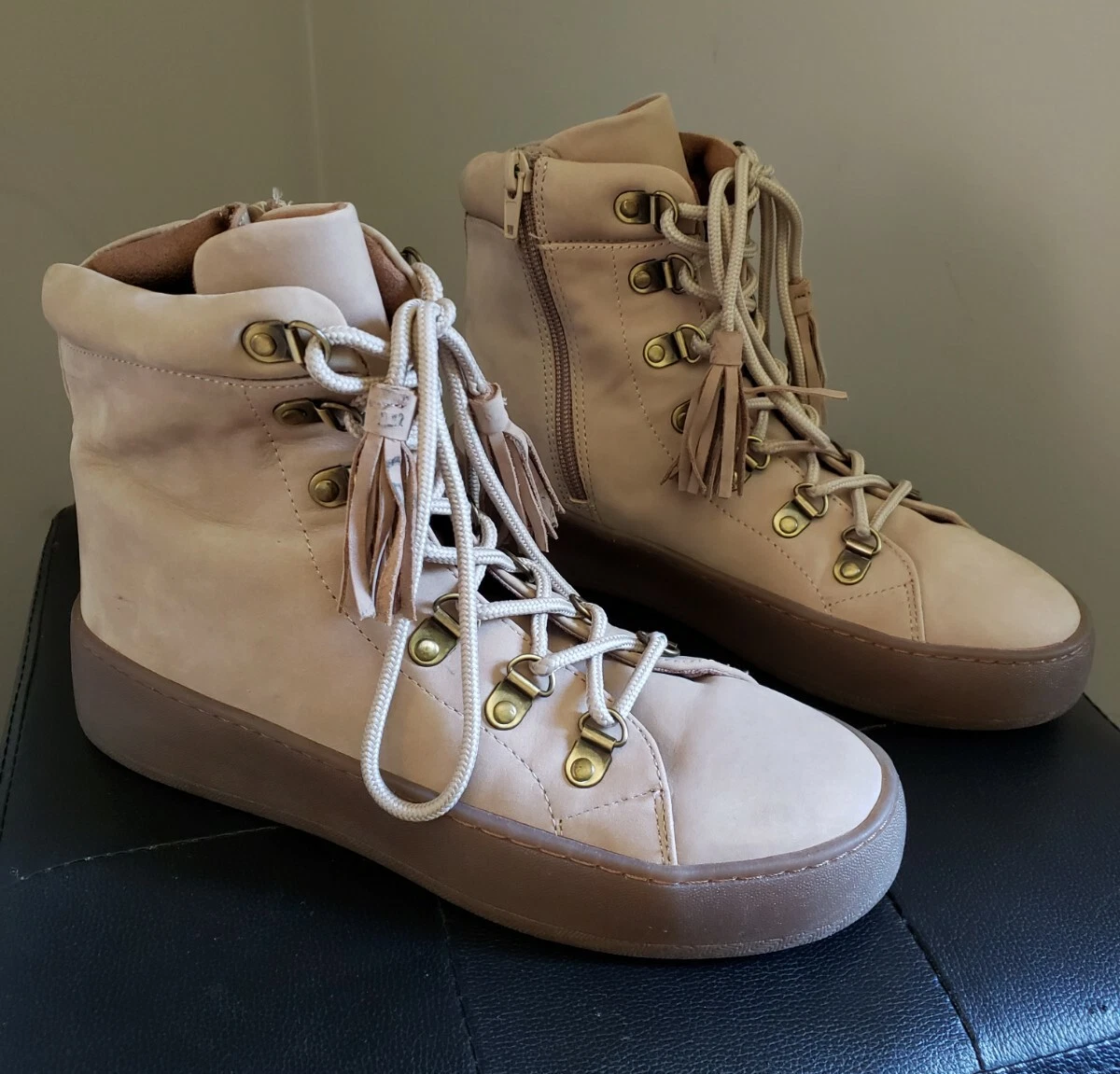 Aerosoles Womens Papyrus Tan Nubuck Ankle Boots Size 7 | eBay