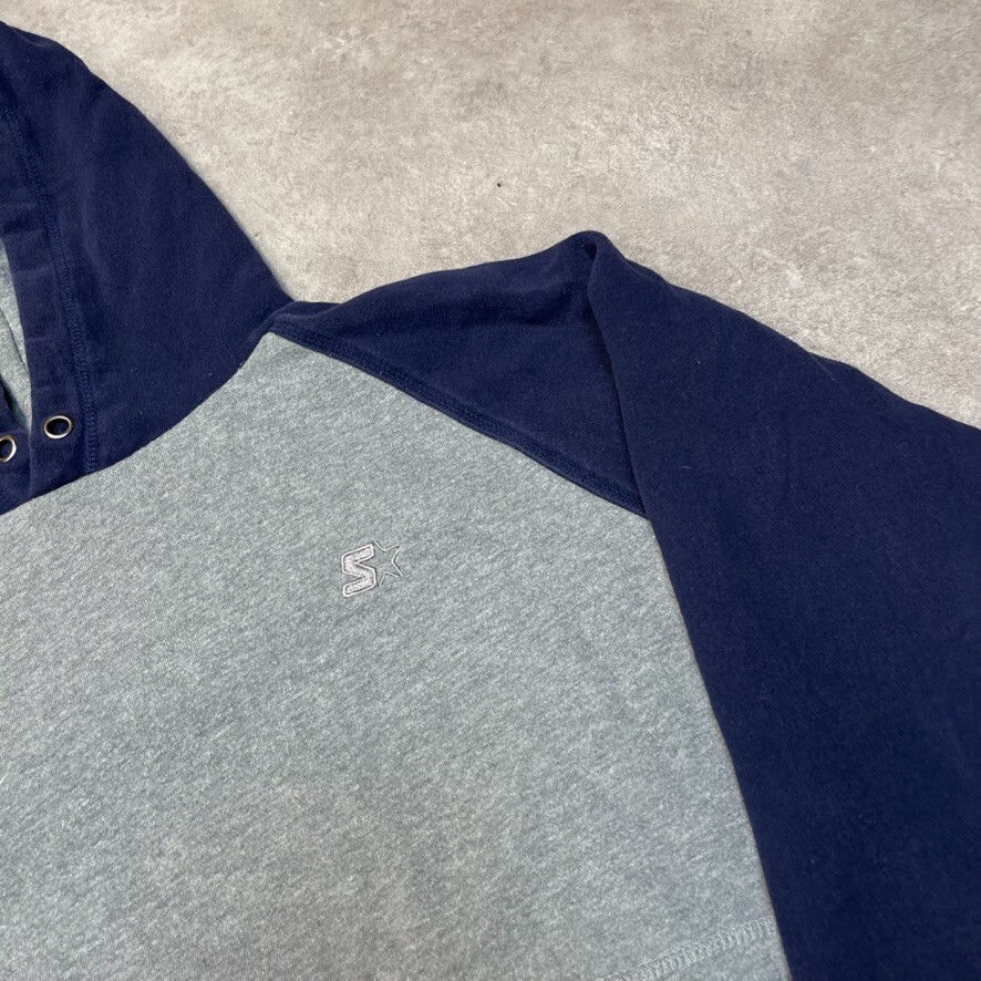 Starter Hoodie Mens Y2K Pullover Sports Sweatshirt, Grey, Large image 4