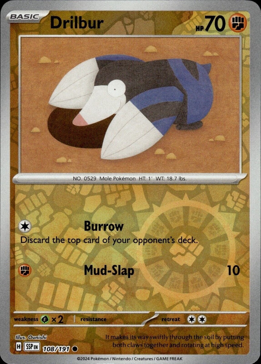 drilbur pokemon card value Drilbur 91/185