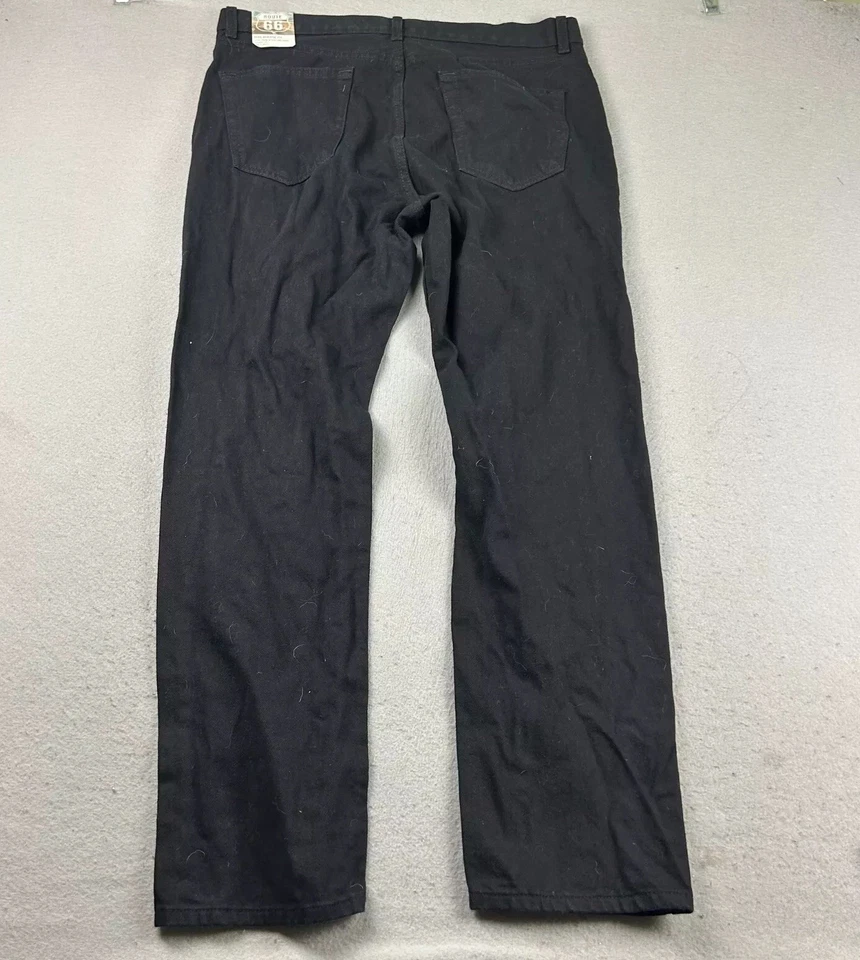 Pantalones de mezclilla Route 66 para hombre 36X32 negros de algodón calce atlético pierna recta nuevos con etiquetas Foto 4 de 4