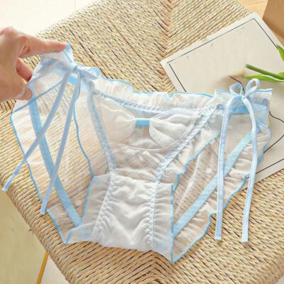 Japanese Lolita Girls Mesh Sheer Panties Briefs Sexy School Sweet Cute Underpant