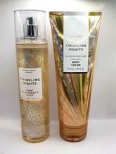 BATH AND BODY WORKS TWINKLING NIGHTS BODY MIST  CREAM SET OF 2 