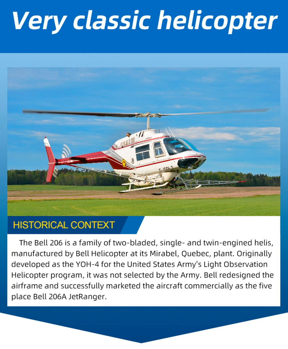 FLY WING Bell 206 V3 6CH GPS 3D Auto-Return Hovering RC Helicopter Aircraft Gift - Picture 10 of 27