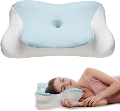 Gebärmutterhalskissen für Nacken und Schulter, ergonomische Memory Foam Kissen zum Schlafen