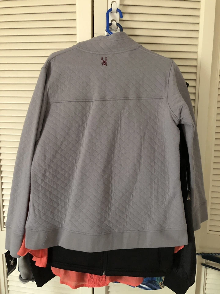 SPYDER ЖЕНЩИН СЕРЫЙ БОРДОВЫЙ ПУЛОВЕР РУБАШКА РАЗМЕР XL - Изображение 2 из 4