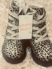 Jumping Beans Toddler Girls Paisleigh Cheetah Combat Boot Size 6 NWOB