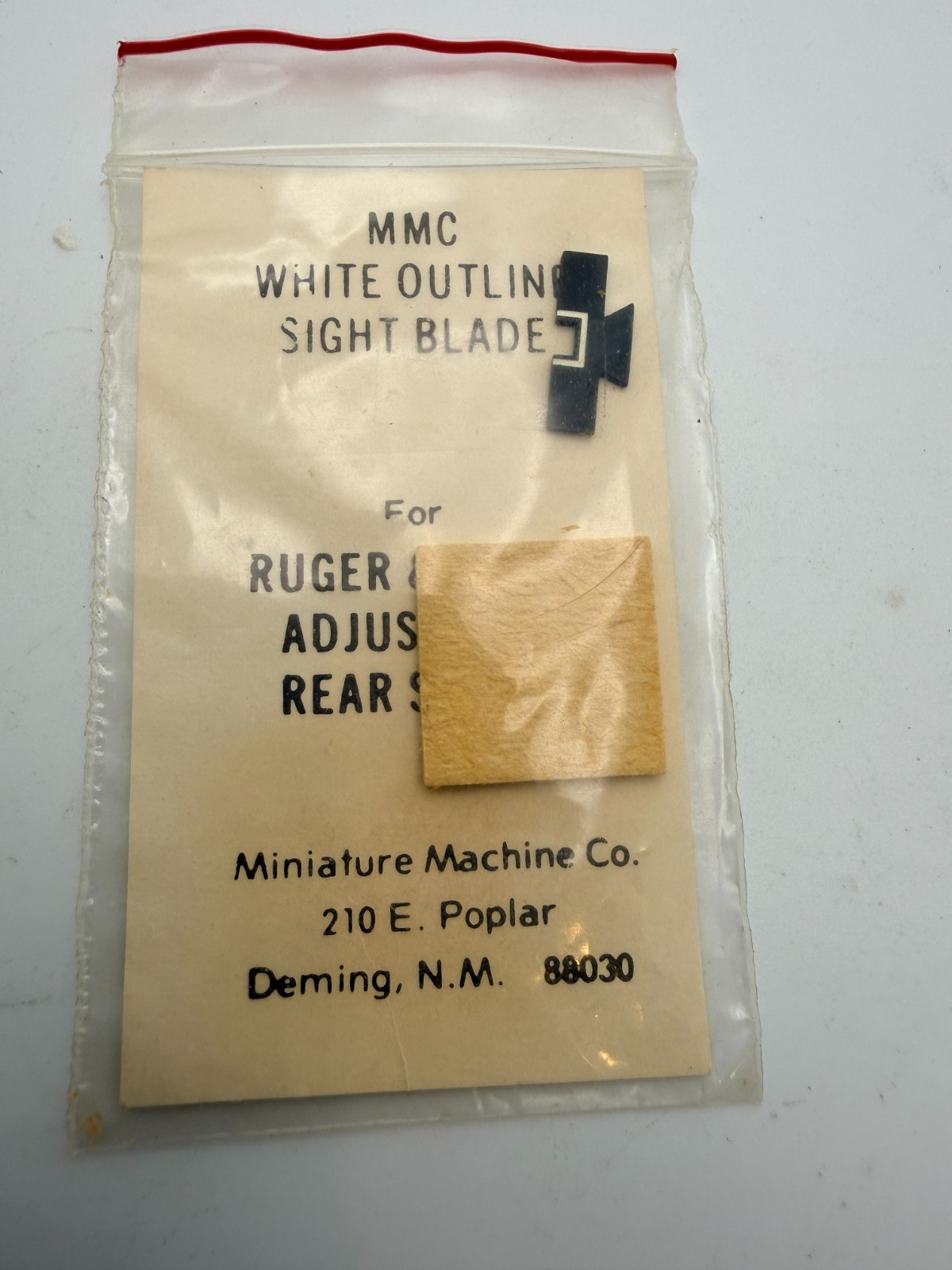 Vintage MMC RUGER Micro Adjustable Rear Sight Blade Miniature Machine Company
