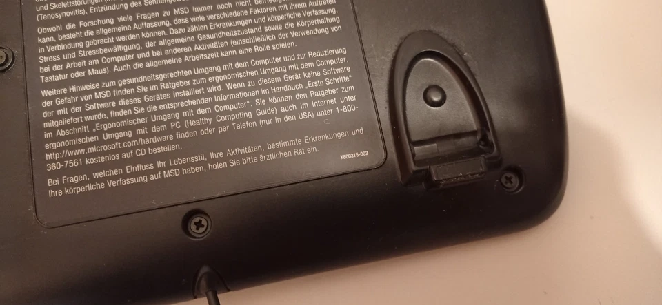 Microsoft Natural Ergonomic Keyboard 4000 v1.0 Tastatur Ergonomisch USB QWERTZ - Bild 4 von 4