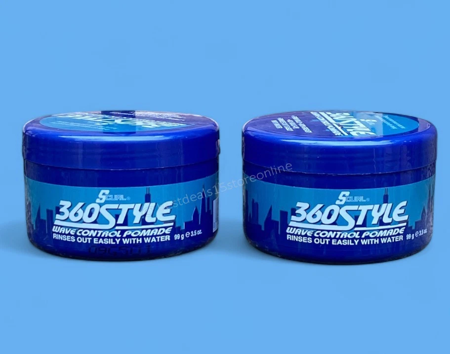 S Curl 360 Style Wave Control Pomade 99g/3.5oz (Pack of 2)