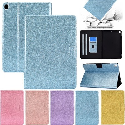 For iPad 5/6/7/8/9th Mini 6 Air Pro 2 3 4 Glitter Bling Leather Stand Case Cover