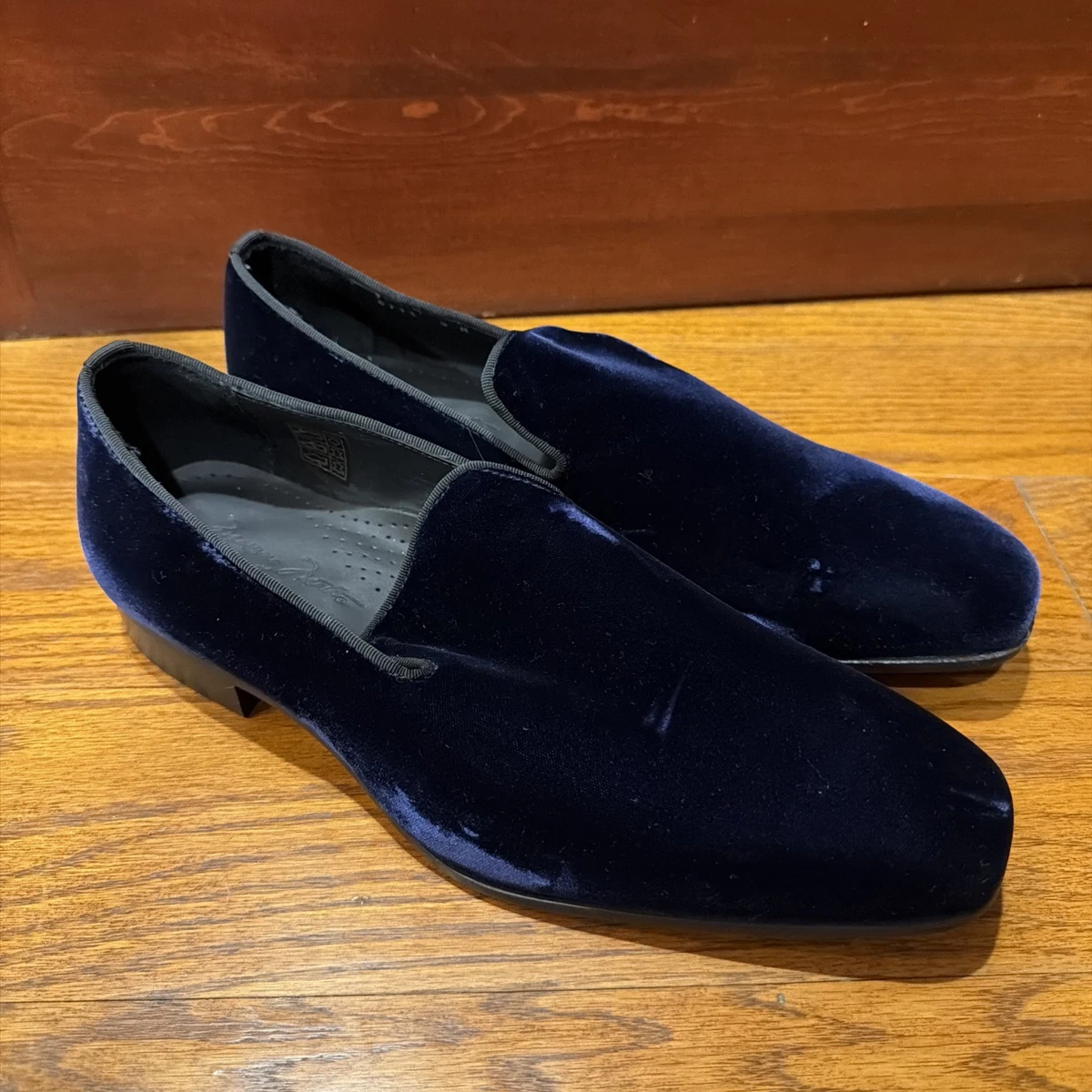 Mezlan Men\'s ALESSO Velvet 9214 Formal Lace Up Dark Blue 10.5 M Spain Mezlan Blue Solid Dress Shoes for Men for sale | eBay main image 2