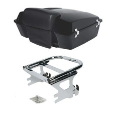 Chopped Trunk Pack Backrest 2 Up Mounting Rack for Harley Touring 1997 2008