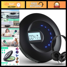 Portable CD Player with Headphones, Rechargeable, LCD Display, Backlit Design