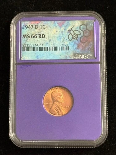 1947-D 1C Lincoln Wheat Cent - NGC MS66RD - Brilliant Uncirculated
