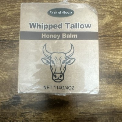 WoodSleep Whipped Tallow Honey Balm Hydrating Face Moisturizer 114g/4oz Honey