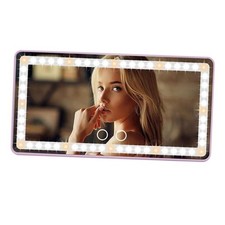 Car Mirror Visor Vanity with Rechargeable LED Light - 3 Light Modes  Dimmable