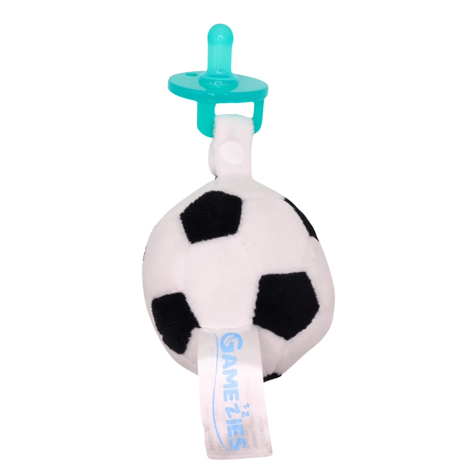 Baby Boy and Girl Silicone Pacifier with Detachable Sports Plush Toy Holder, ...
