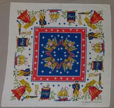 VTG 70S 1976 BANDANA BICENTENNIAL USA MADE FAST COLOR RN 13962 HANDKERCHIEF