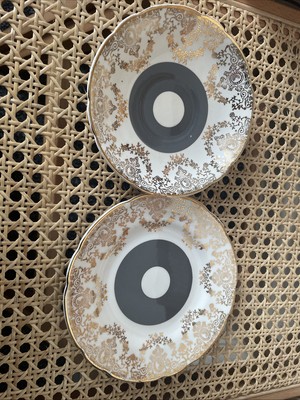 Winston English Bone China Gold Trio (Farbe Grau)