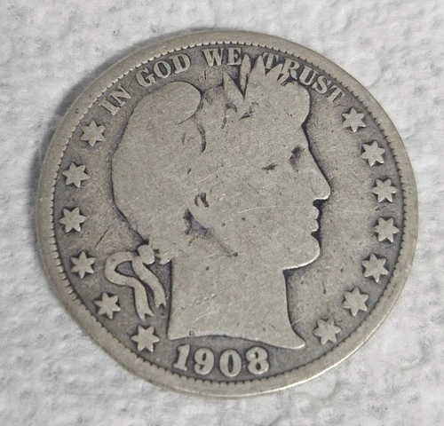 1908-O - Barber Half Dollar - Silver