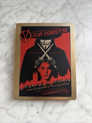 V For Vendetta - 2006 Warner Bros Pictures Blue Ray Movie Steelbook Edition